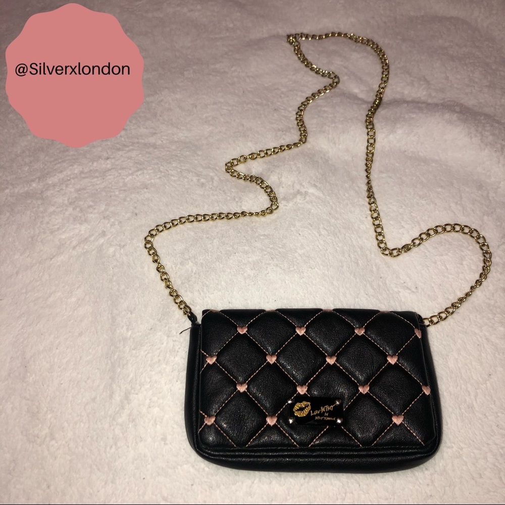 Cute black (heart decorated) mini bag